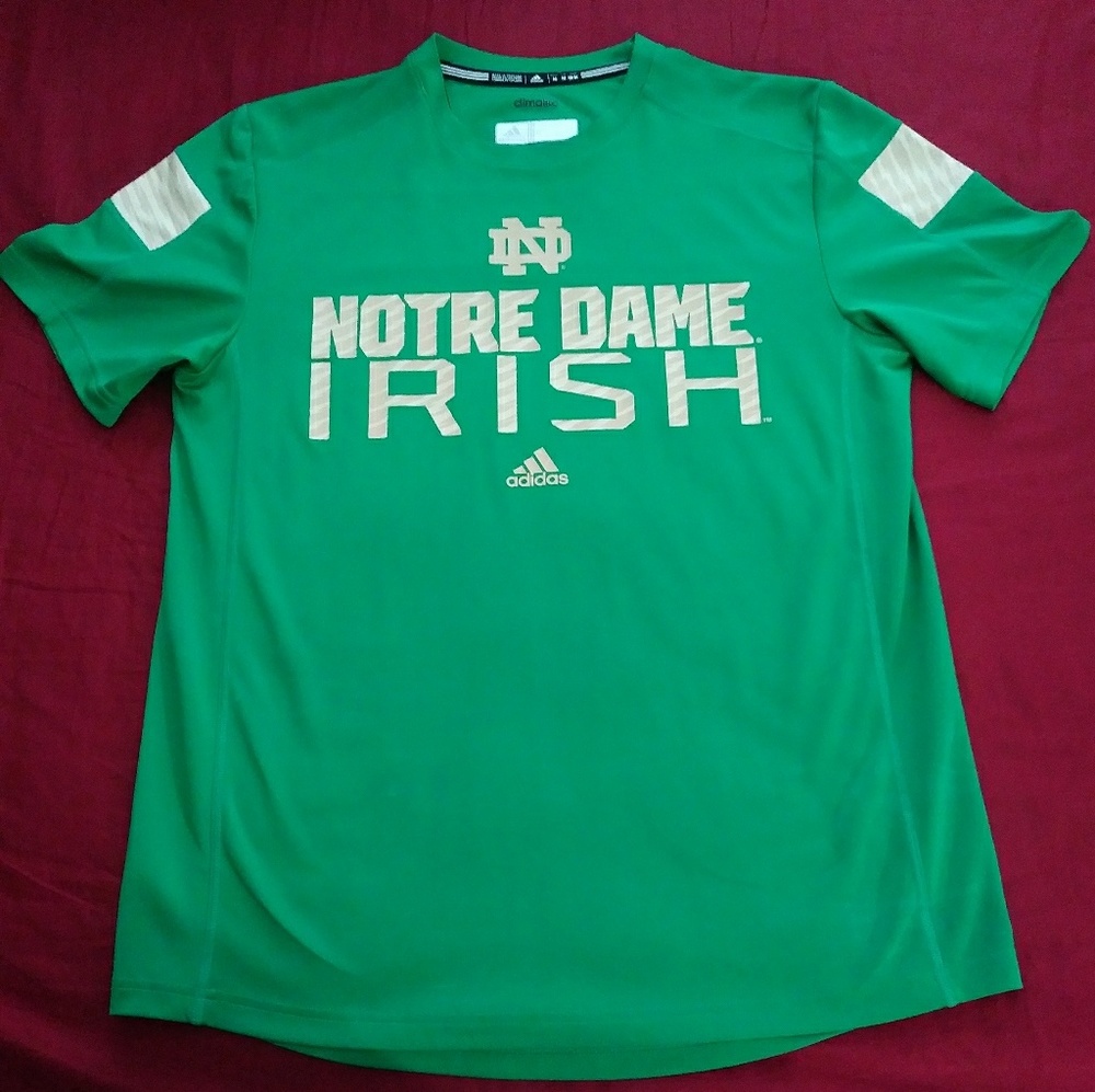 Adidas Climate NCAA Norte Dame Green Polo
